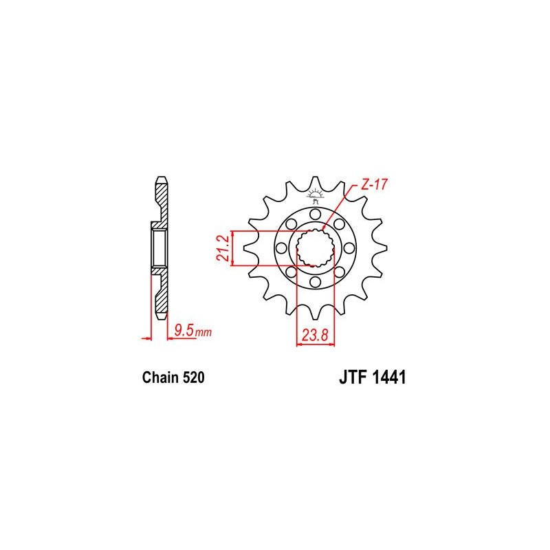 ZEBATKA NAPĘDOWA JT JTF1441.