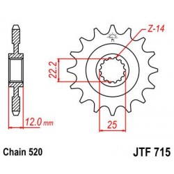 ZEBATKA NAPĘDOWA JT JTF715.