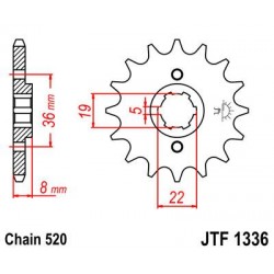 ZEBATKA NAPĘDOWA JT JTF1336.