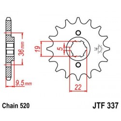 ZEBATKA NAPĘDOWA JT JTF337.