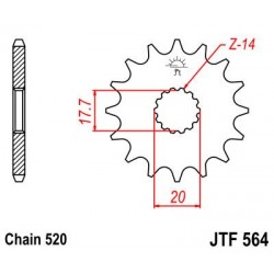 ZEBATKA NAPĘDOWA JT JTF564.