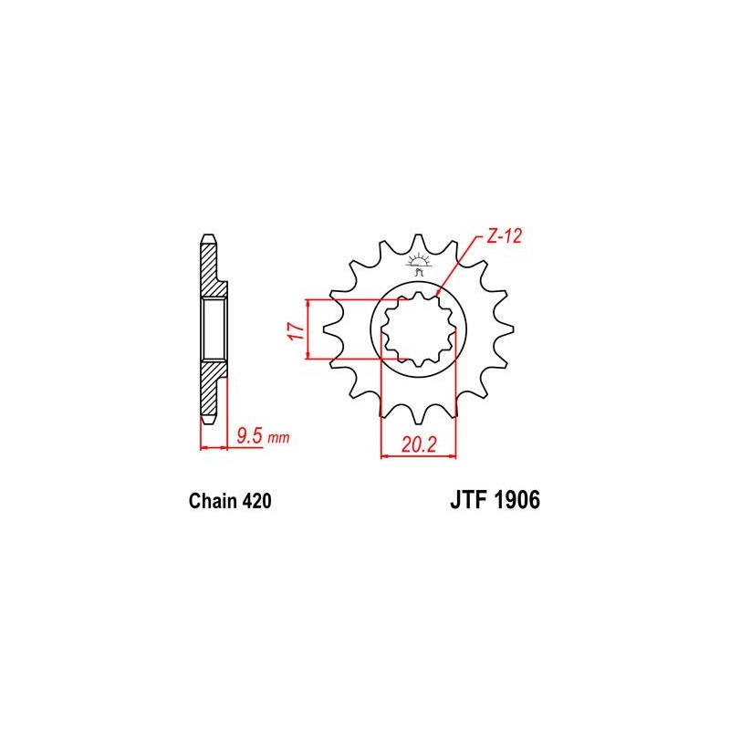ZEBATKA NAPĘDOWA JT JTF1906.