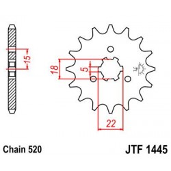ZEBATKA NAPĘDOWA JT JTF1445.