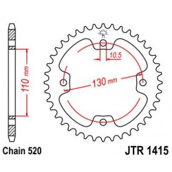 ZEBATKA NAPĘDZANA JT JTR1415.