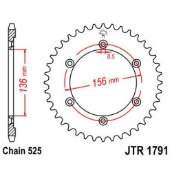 ZEBATKA NAPĘDZANA JT JTR1791.