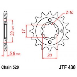ZEBATKA NAPĘDOWA JT JTF430.