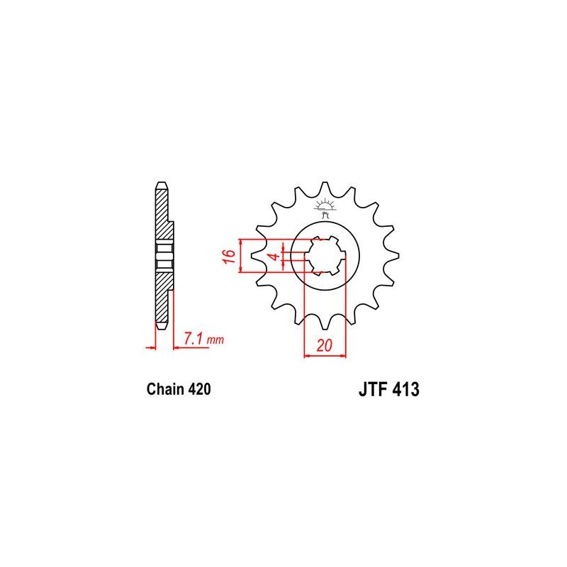 ZEBATKA NAPĘDOWA JT JTF413.