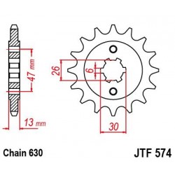 ZEBATKA NAPĘDOWA JT JTF574.