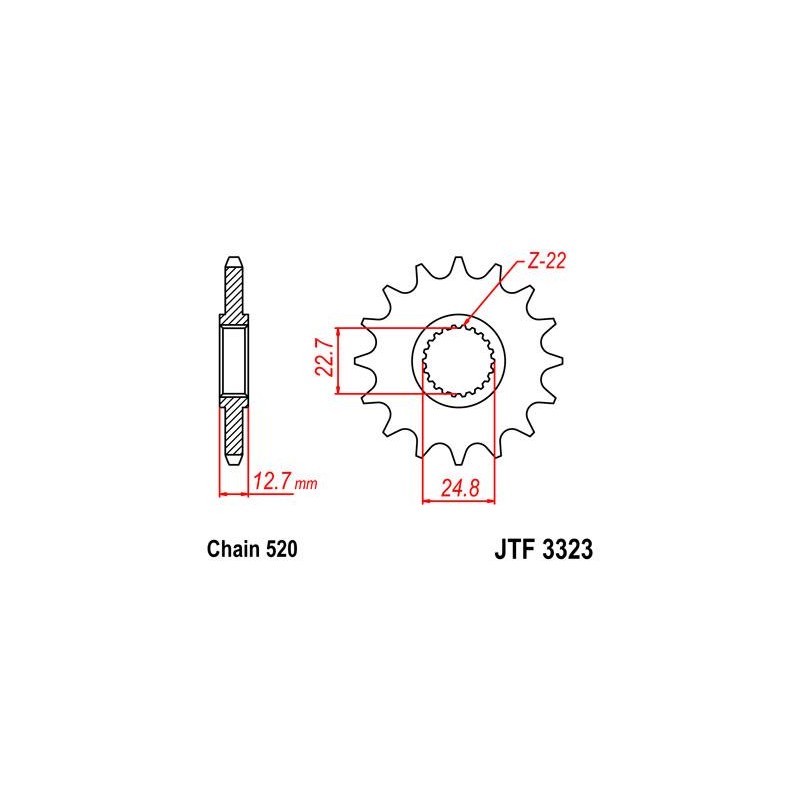 ZEBATKA NAPĘDOWA JT JTF3323.