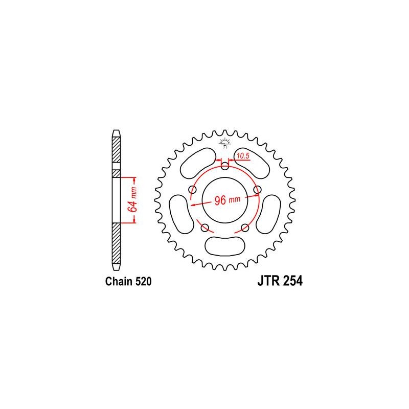 ZEBATKA NAPĘDZANA JT JTR254.