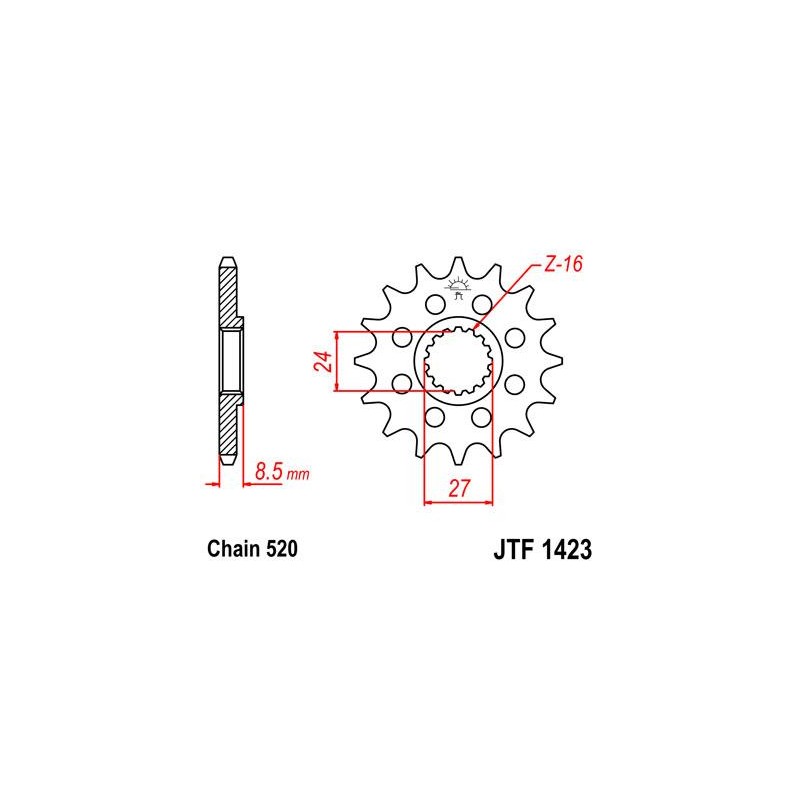 ZEBATKA NAPĘDOWA JT JTF1423.