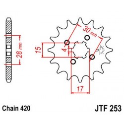ZEBATKA NAPĘDOWA JT JTF253.