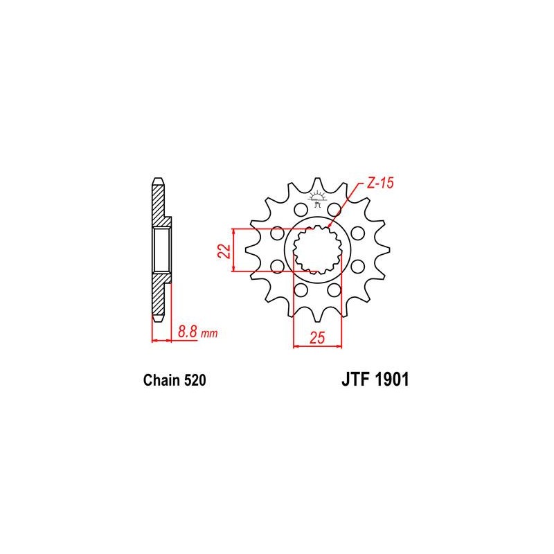 ZEBATKA NAPĘDOWA JT JTF1901.