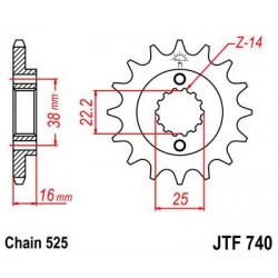 ZEBATKA NAPĘDOWA JT JTF740.