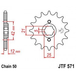 ZEBATKA NAPĘDOWA JT JTF571.