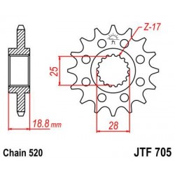 ZEBATKA NAPĘDOWA JT JTF705.