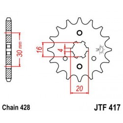 ZEBATKA NAPĘDOWA JT JTF417.