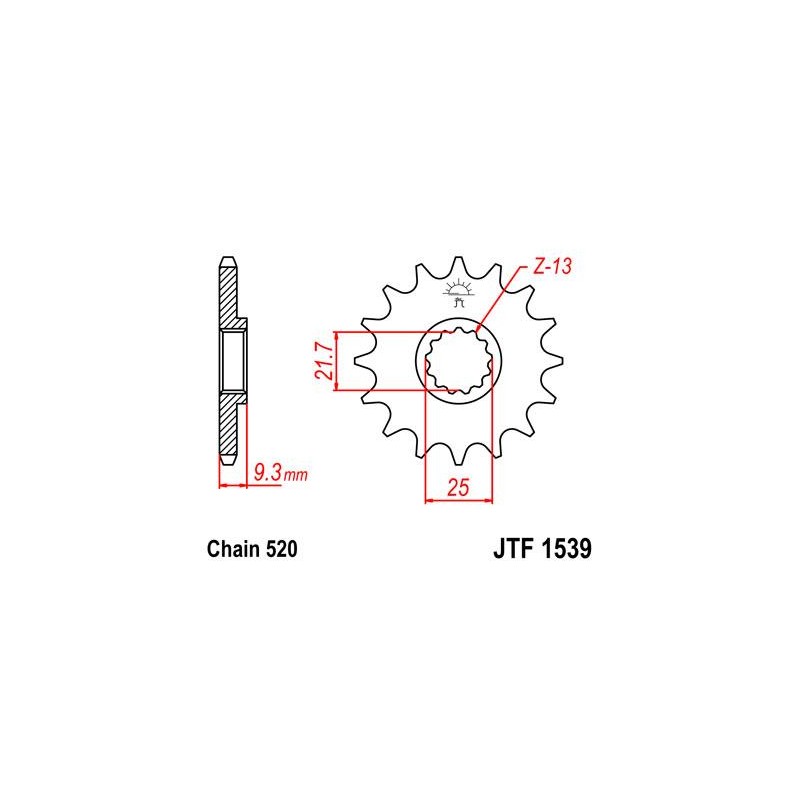 ZEBATKA NAPĘDOWA JT JTF1539.
