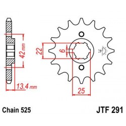 ZEBATKA NAPĘDOWA JT JTF291.