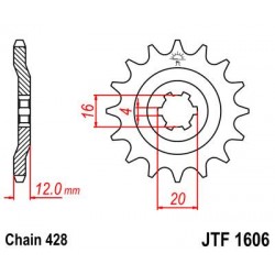 ZEBATKA NAPĘDOWA JT JTF1606.