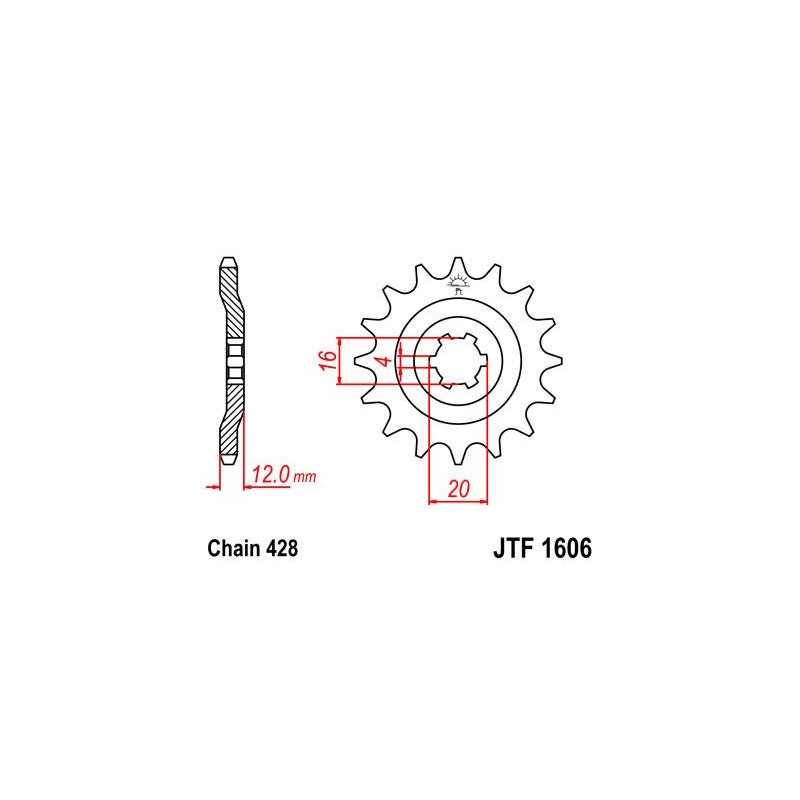 ZEBATKA NAPĘDOWA JT JTF1606.