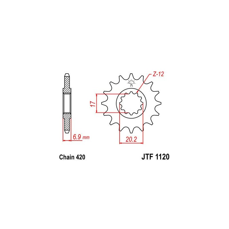 ZEBATKA NAPĘDOWA JT JTF1120.