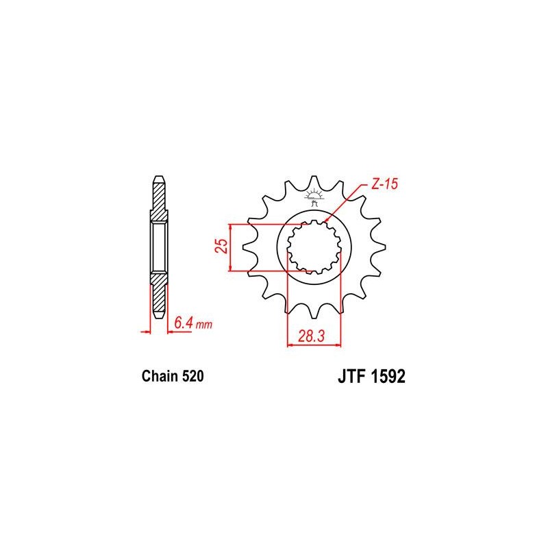 ZEBATKA NAPĘDOWA JT JTF1592.