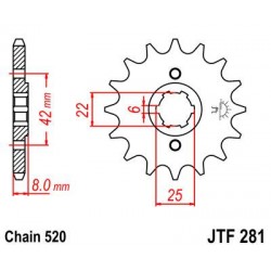 ZEBATKA NAPĘDOWA JT JTF281.