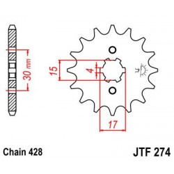 ZEBATKA NAPĘDOWA JT JTF274.