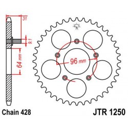 ZEBATKA NAPĘDZANA JT JTR1250.