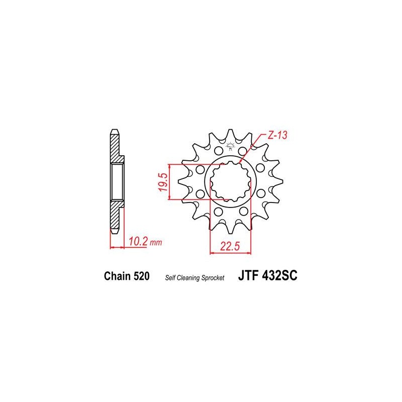 ZEBATKA NAPĘDOWA JT JTF432.