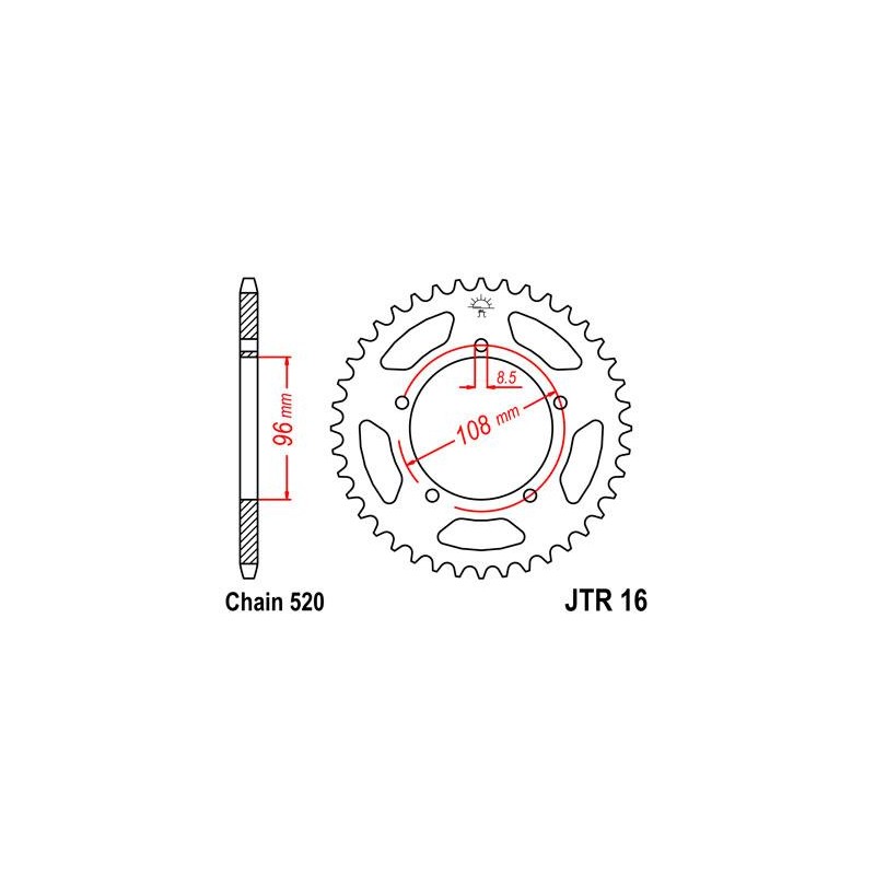 ZEBATKA NAPĘDZANA JT JTR16.