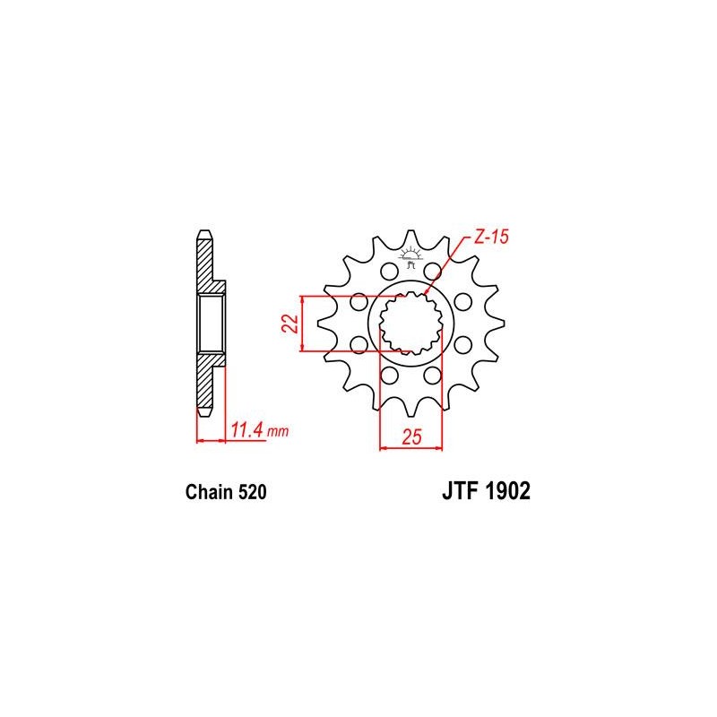 ZEBATKA NAPĘDOWA JT JTF1902.