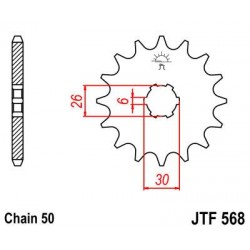 ZEBATKA NAPĘDOWA JT JTF568.
