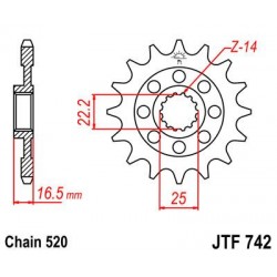 ZEBATKA NAPĘDOWA JT JTF742.