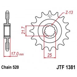 ZEBATKA NAPĘDOWA JT JTF1381.