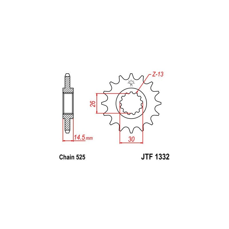 ZEBATKA NAPĘDOWA JT JTF1332.