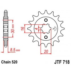 ZEBATKA NAPĘDOWA JT JTF718.