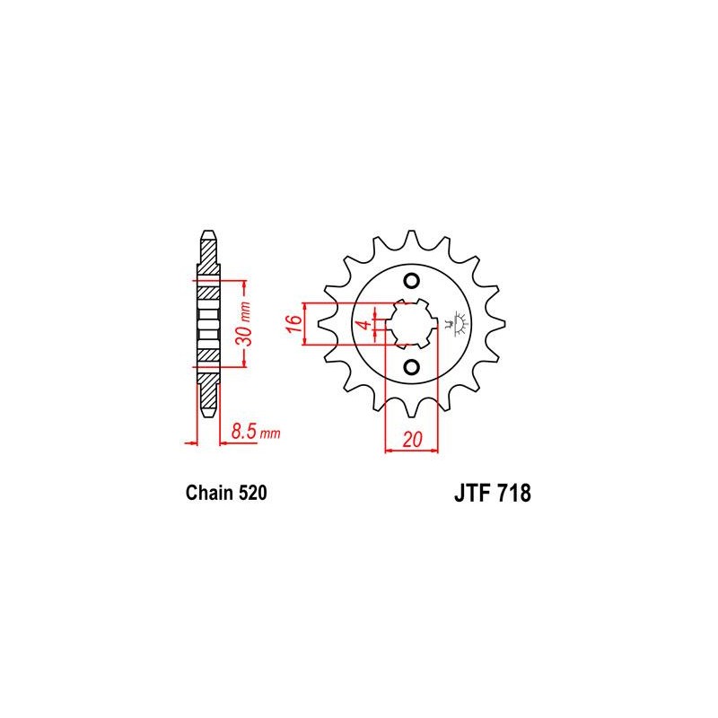 ZEBATKA NAPĘDOWA JT JTF718.