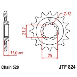 ZEBATKA NAPĘDOWA JT JTF824.