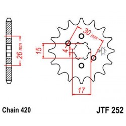 ZEBATKA NAPĘDOWA JT JTF252.