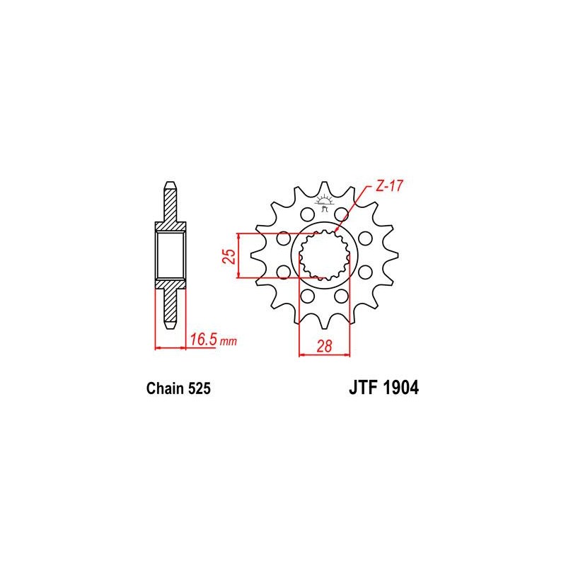 ZEBATKA NAPĘDOWA JT JTF1904.
