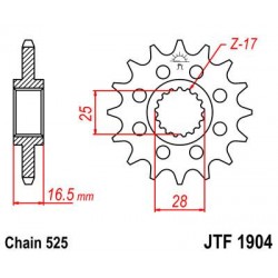 ZEBATKA NAPĘDOWA JT JTF1904.
