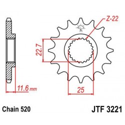 ZEBATKA NAPĘDOWA JT JTF3221.