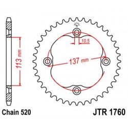 ZEBATKA NAPĘDZANA JT JTR1760.