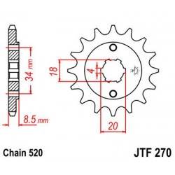 ZEBATKA NAPĘDOWA JT JTF270.