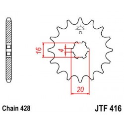 ZEBATKA NAPĘDOWA JT JTF416.