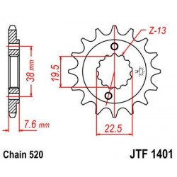 ZEBATKA NAPĘDOWA JT JTF1401.