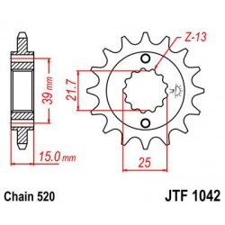 ZEBATKA NAPĘDOWA JT JTF1042.