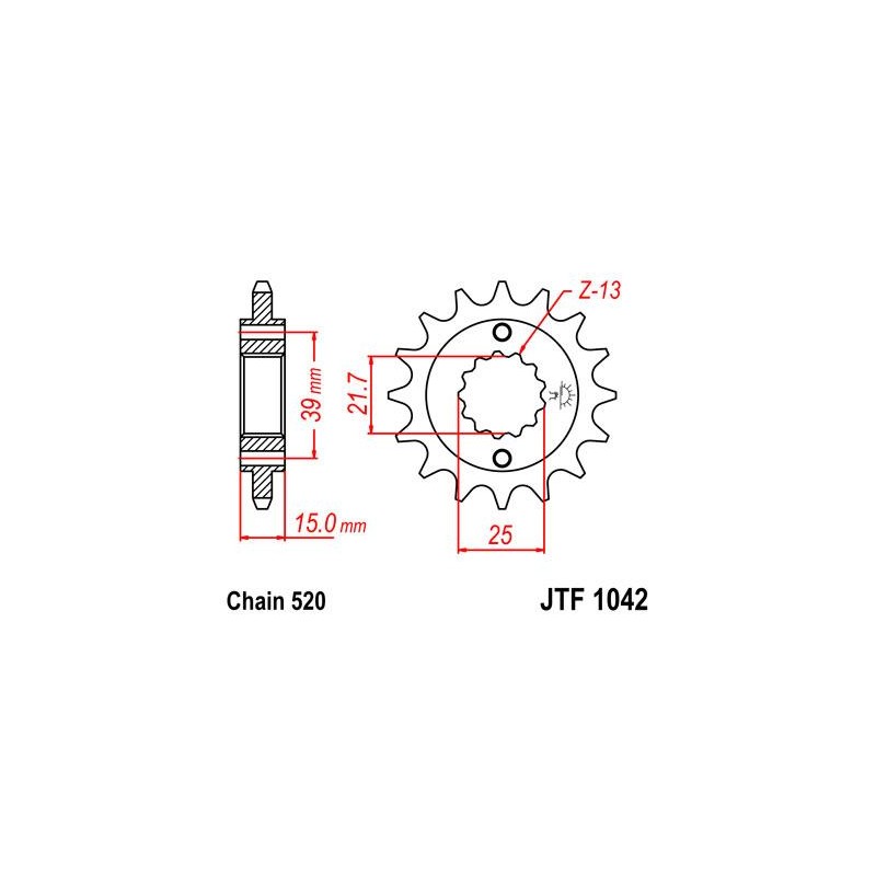 ZEBATKA NAPĘDOWA JT JTF1042.